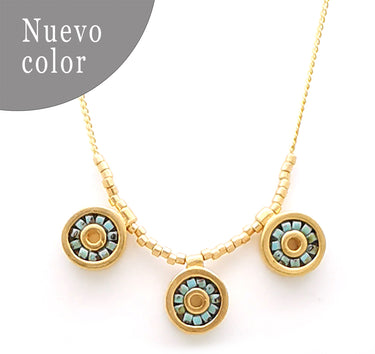 Collar 3 Iris dorado